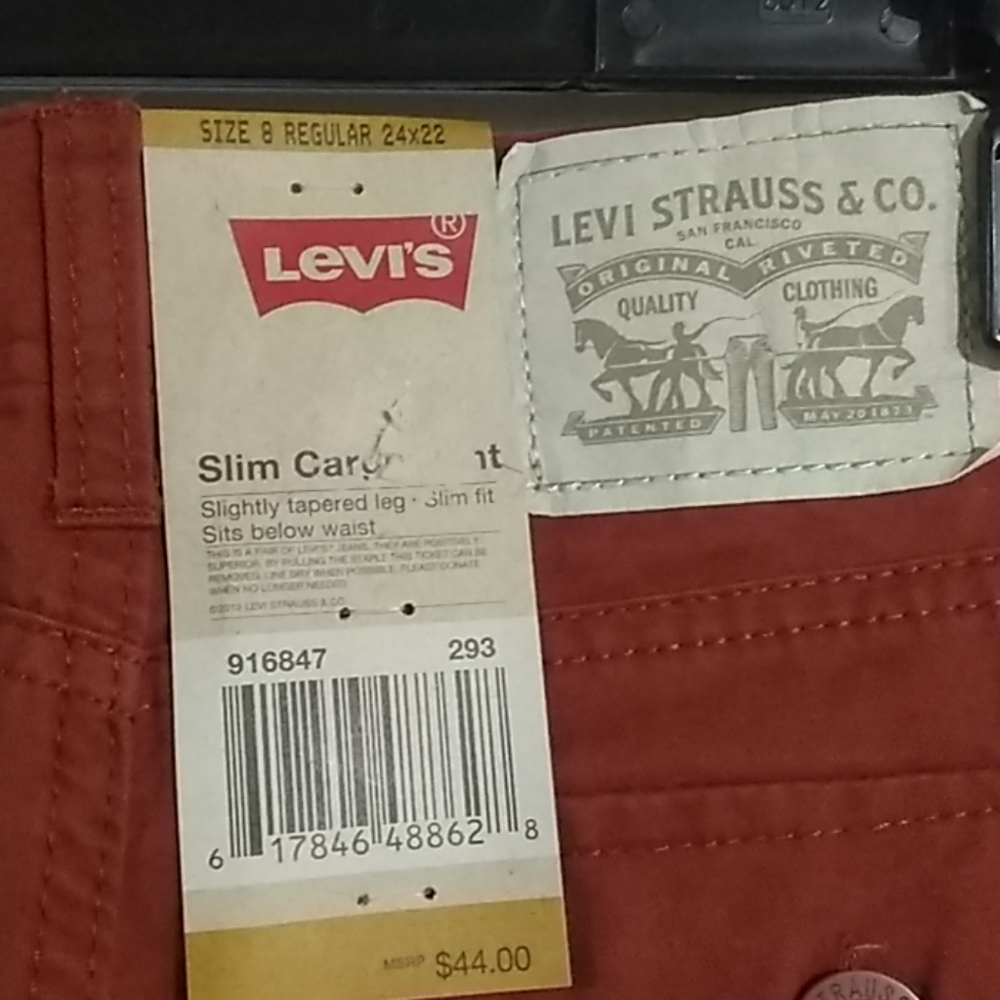 Levi's 511 Slim Cargo Pant Size 8R 24x22 NWT - Picture 3 of 5